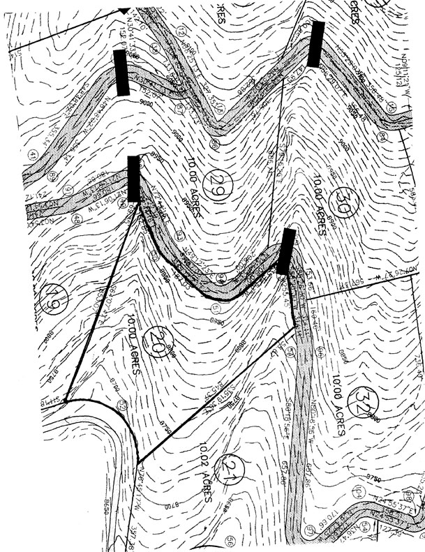 Land For Sale Parcel Map Near Taos & Angel Fire, New Mexico Bordering Carson National Forest by